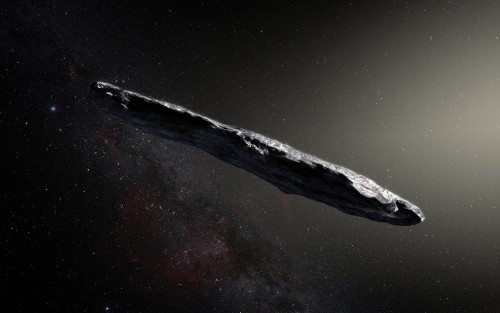 Künstlerische Darstellung von 'Oumuamua - wie das Ding wirklich aussieht, wissen wir immer noch nicht. Aber eher doch nicht so. (Bild: ESO/M. Kornmesser)